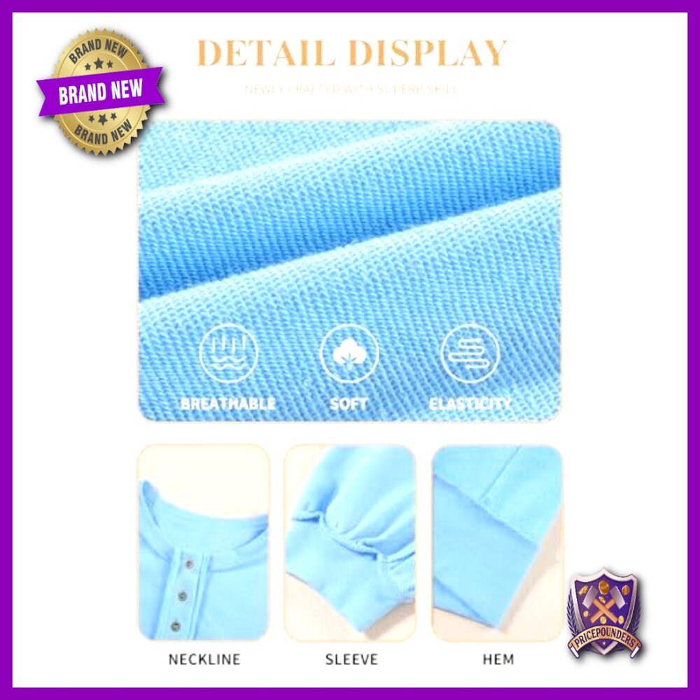 Plus Size Oversized Button Henley Sweatshirt Long… - image 5